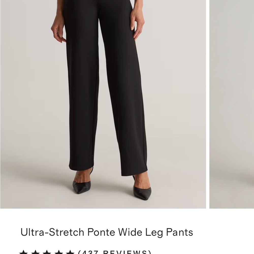 Quince ultra-stretch ponte wide-leg pants